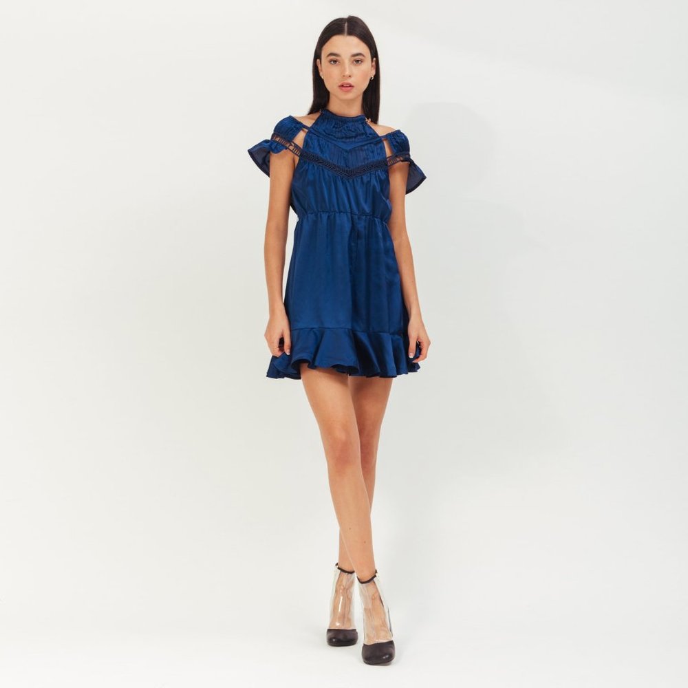 NEW Self-Portrait Arrow Trim Mini Dress SP19-105